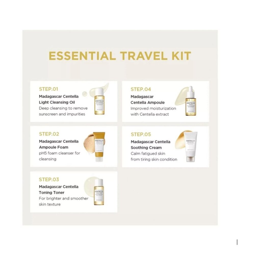 SKIN1004 - Madagascar Centella Travel Kit 5-Piece Korean Skincare Travel Size - Picture 3 of 5